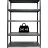 Grima Officina E Garage|Scaffale in metallo 5 ripiani "maciste" portata 1300 kg 100x40x195 cm