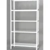 Grima Officina E Garage|Scaffale in metallo bianco in kit con 5 ripiani, 100x40x186 cm -