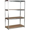 Officina E Garage-Easy System Scaffale in metallo con 4 ripiani in mdf, 120x55x180 cm