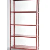 Officina E Garage-Grima Scaffale in metallo rosso in kit con 5 ripiani, 100x40x185 cm -