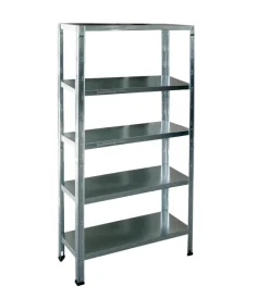 Grima Officina E Garage|Scaffale metallico in kit zincato con 5 ripiani e portata totale 325 kg, 100x40x185 cm