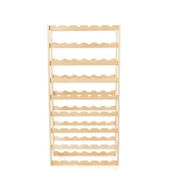 Complementi In Legno- Scaffale portabottiglie in legno 54 posti 60x27x121 cm