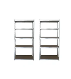 Grima Officina E Garage|Scaffali 4 ripiani in metallo zincato "joker" grigio portata 175 kg 90x40x180 cm