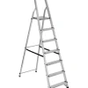 Scale E Sgabelli- Scala alluminio essenza "everest" con 7 gradini e portata massima 150 kg 120x49x193 cm