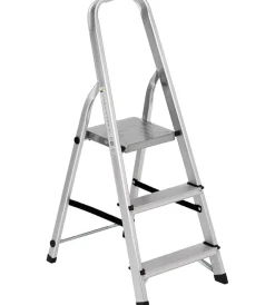 Scale E Sgabelli|Scala alluminio essenza "everest" con 3 gradini e portata massima 150 kg 62x40x106 cm