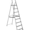 Scale E Sgabelli|Scala alluminio essenza "everest" con 8 gradini e portata massima 150 kg, 134x51x215 cm