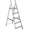 Scale E Sgabelli|Scala alluminio essenza "everest" con 5 gradini e portata massima 150 kg 91x45x159 cm