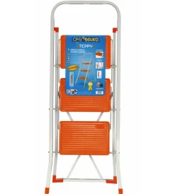 Scale E Sgabelli-Casa Briko Scala "steppy" con 3 gradini in acciaio, 47x115x71 cm