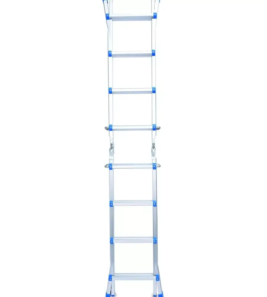 Trabatelli E Scale Professionali|Scala essenza "everest 4x4" in alluminio con portata massima 150 kg 16,5x44x121h cm