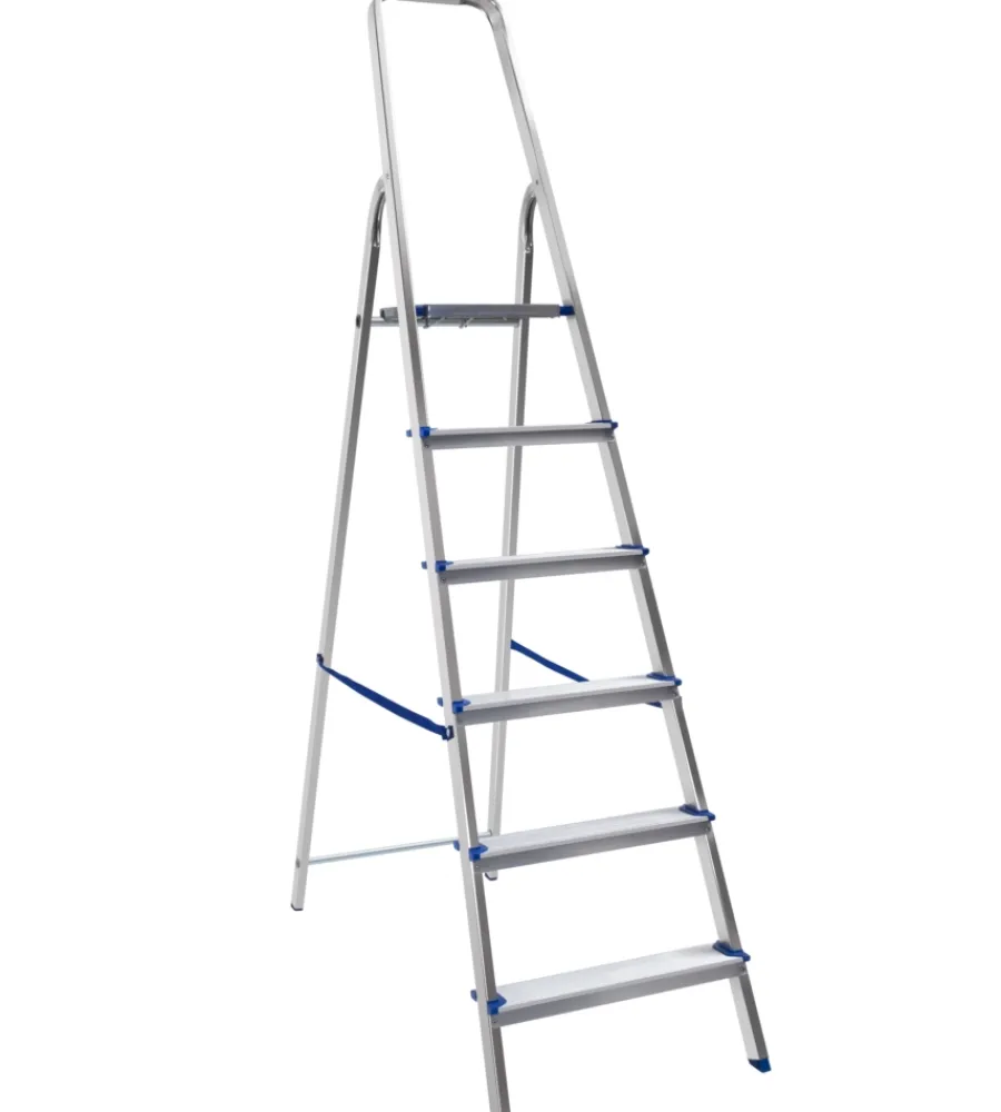 Scale E Sgabelli|Scala "piuma" in alluminio con 6 gradini 52x104x178 cm