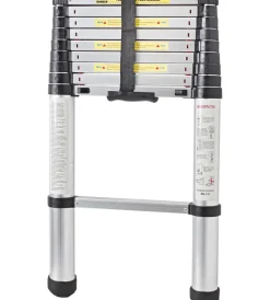 Brunner Campeggio|Scala telescopica "laddy air" in alluminio con piedini antiscivolo e chiusura servoassistita, 293x47x8,4 cm