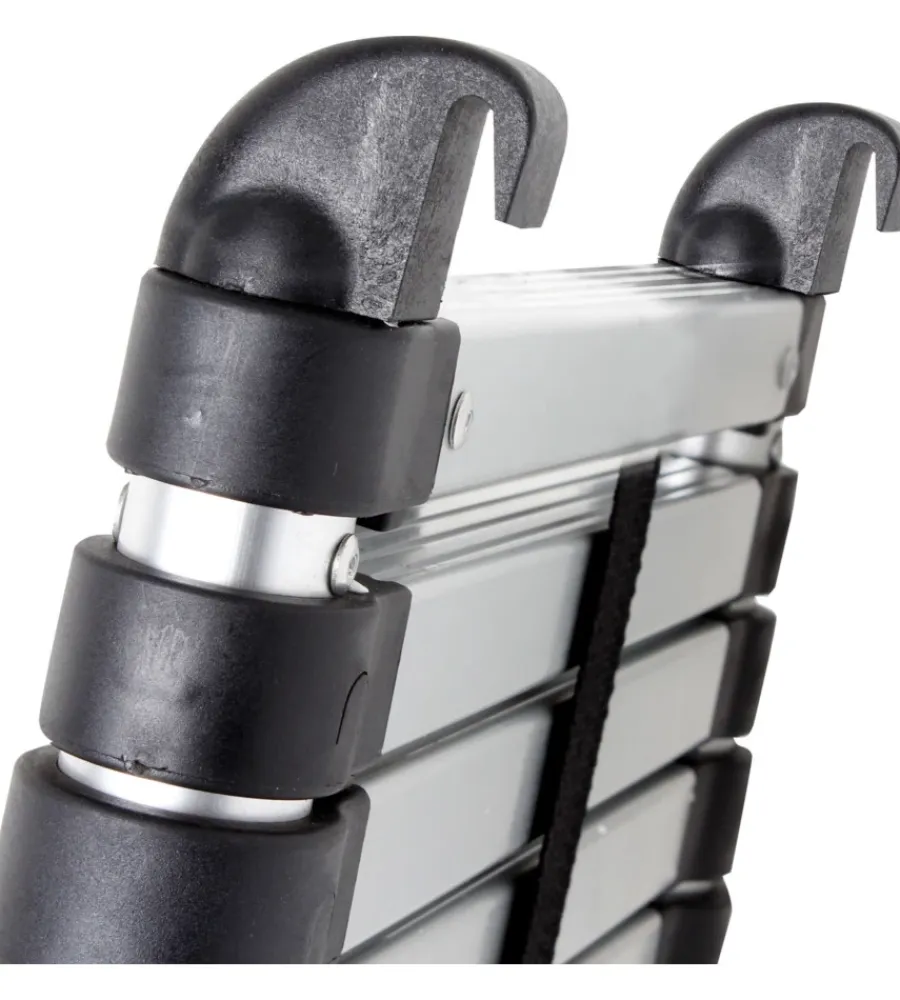 Campeggio-Brunner Scala telescopica "laddy alcove" in alluminio con 2 ganci di fissaggio, 210x36x6 cm