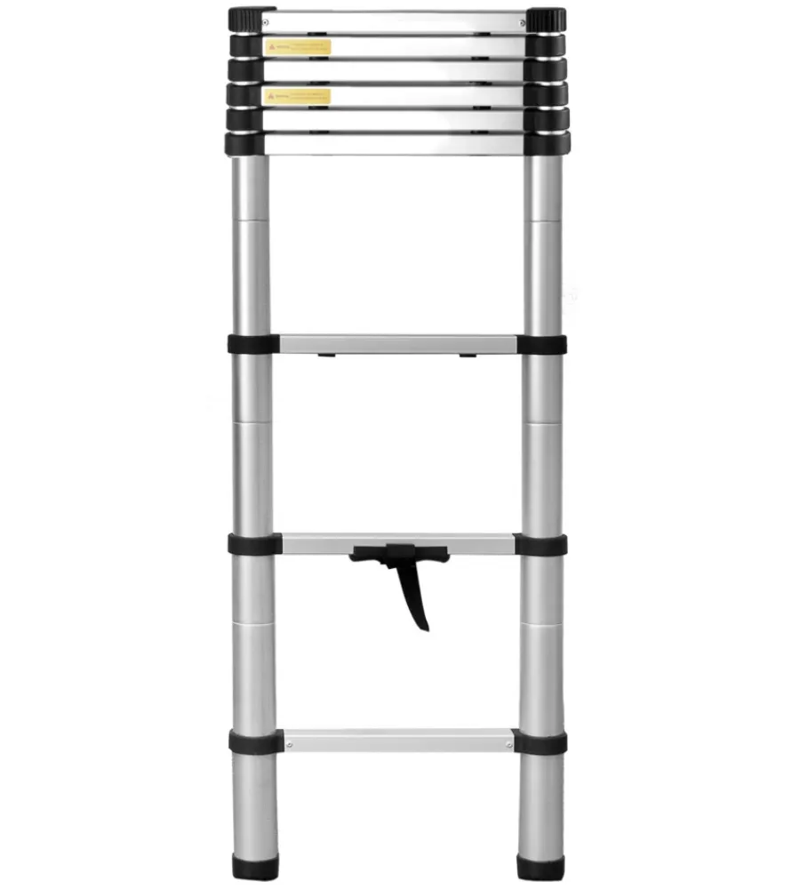 Campeggio-Brunner Scala telescopica "laddy alcove" in alluminio con 2 ganci di fissaggio, 210x36x6 cm