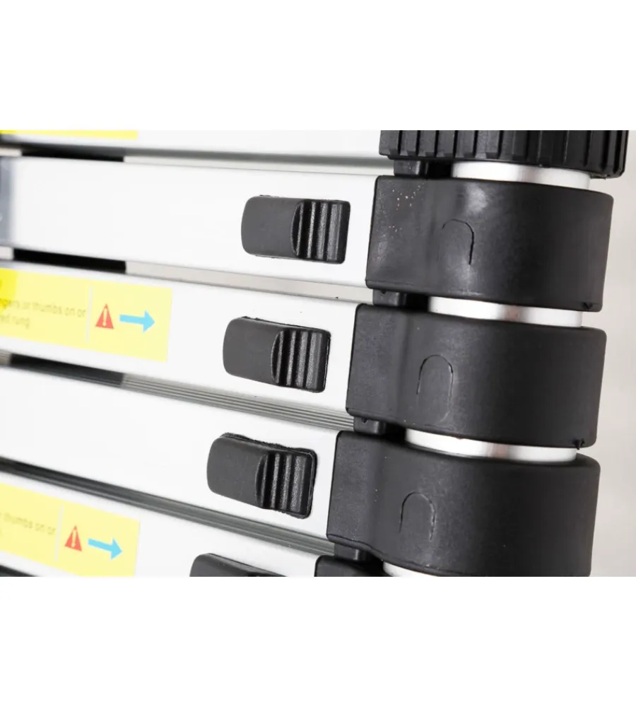 Campeggio-Brunner Scala telescopica "laddy alcove" in alluminio con 2 ganci di fissaggio, 210x36x6 cm