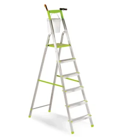 Scale E Sgabelli- Scala "vetta" in alluminio con 6 gradini 49x109x184 cm