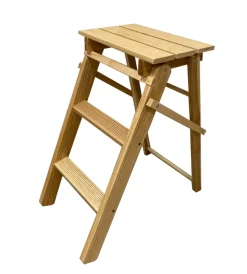 Scale E Sgabelli|Scaletta in legno di faggio 3 gradini, 55x60x32 cm