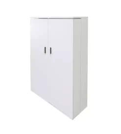 Scarpiere-BellaHome Scarpiera 2 ante con ante salvaspazio bianco 80x33,4x180 cm