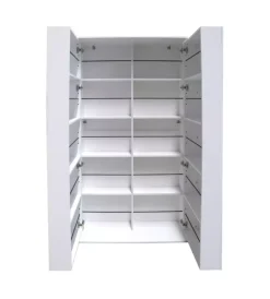Scarpiere-BellaHome Scarpiera 2 ante con ante salvaspazio bianco 80x33,4x180 cm