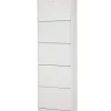 Scarpiere-Sarmog Scarpiera bianca con 5 ante, 62x182x18 cm