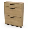 Scarpiere- Scarpiera "izzy" quercia con 2 ante e 1 cassetto, 80,8x24,4x101,8 cm