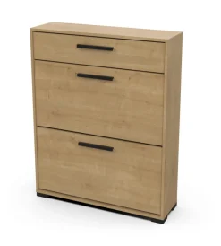 Scarpiere- Scarpiera "izzy" quercia con 2 ante e 1 cassetto, 80,8x24,4x101,8 cm