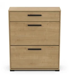 Scarpiere- Scarpiera "izzy" quercia con 2 ante e 1 cassetto, 80,8x24,4x101,8 cm