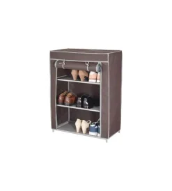 Outlet Scarpiera marrone con 3 ripiani, 61x30x80 cm Scarpiere