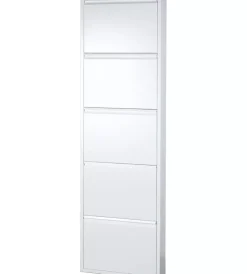 Scarpiere|Scarpiera metallo bianca con 5 ante 50x15x168 cm