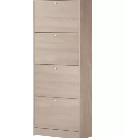 Sarmog Scarpiere|Scarpiera olmo con 4 ante, 62x158x29 cm