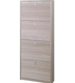 New Scarpiera olmo con 4 ante, 63x18x154 cm Scarpiere