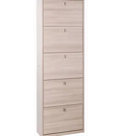 Sarmog Scarpiere|Scarpiera olmo con 5 ante, 63x29x190 cm