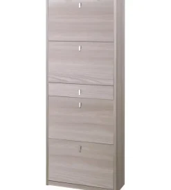 Sarmog Scarpiere|Scarpiera olmo con 4 ante e 1 cassetto, 63x29x164 cm