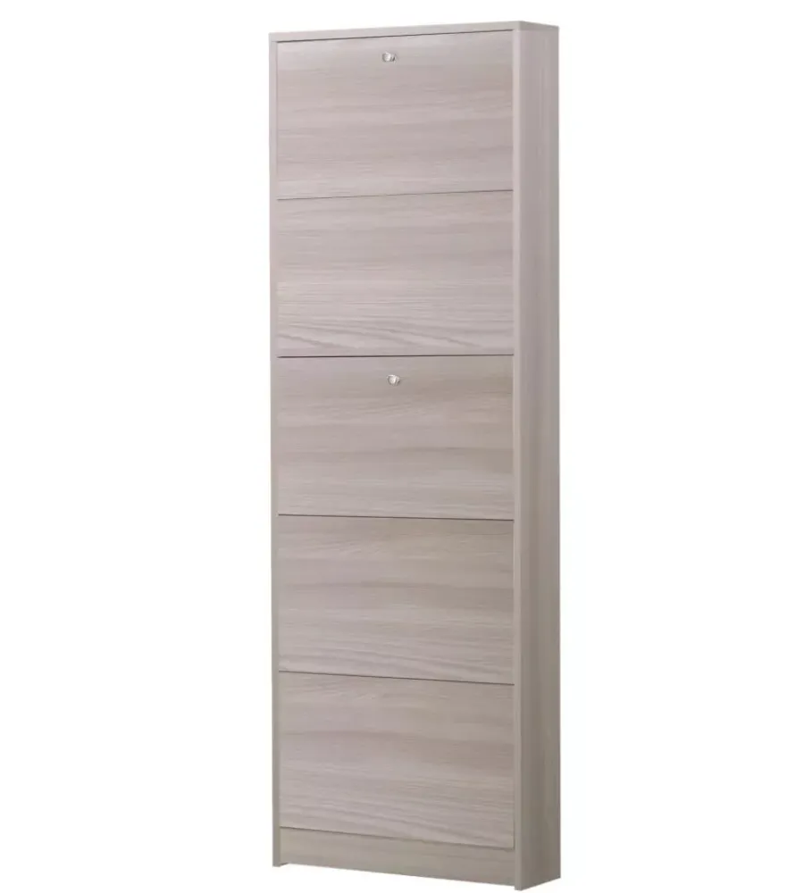 Scarpiere-Sarmog Scarpiera olmo con 5 ante, 62x182x18 cm