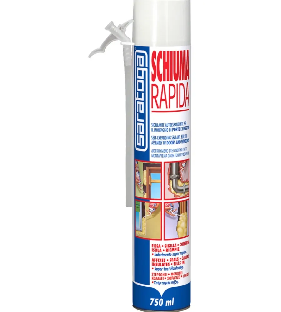 Siliconi E Sigillanti-Saratoga Schiuma poliuretanica rapida 750 ml