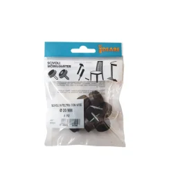 Hot Scivoli in feltro tondi con vite ø 28 mm. - marrone - 8 pz. Accessori