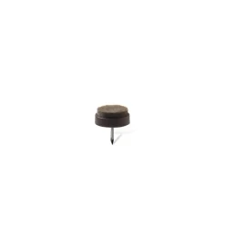 Accessori|Scivoli in feltro tondi con chiodo ø 24 mm. - marrone - 8 pz.