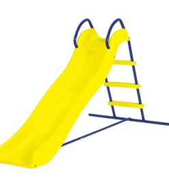 Giochi E Casette Bimbo|Scivolo per bambini da esterno essenza giallo e blu in acciaio e plastica 185x95x105 cm