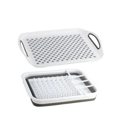 Brunner Campeggio|Scolapiatti collassabile "dropper fold-away" in plastica antiscivolo 36,5x31x12 cm