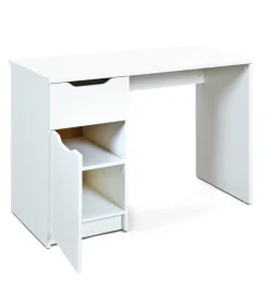 Scrivanie E Cassettiere|Scrivania con 1 anta e 1 cassetto, 115x55x76 cm