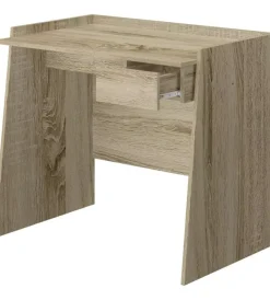 Outlet Scrivania con piano estraibile colore rovere armonia 90x45x74 cm Scrivanie E Cassettiere