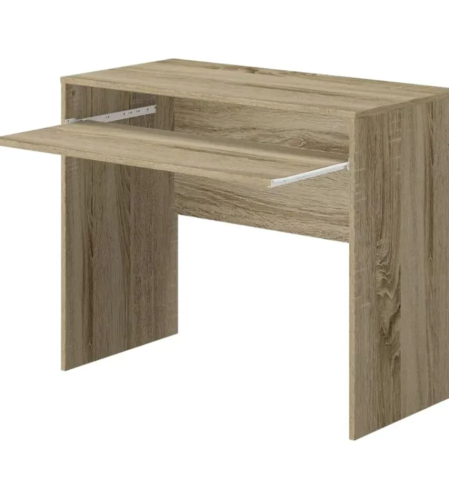 Scrivanie E Cassettiere- Scrivania con piano estraibile colore rovere armonia 90x45x74 cm