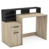 Scrivanie E Cassettiere|Scrivania "delphi" legno e nero, 126,2x59,8x93,5 cm