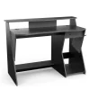 Best Scrivania "gaming" nera con portacuffie e passacavi, 123,5x59,8x90,2 cm Scrivanie E Cassettiere