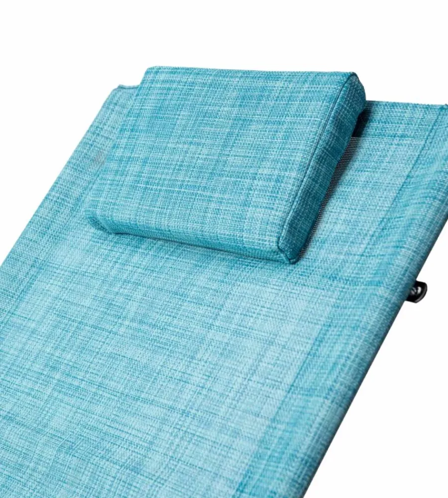 EuroGarden Mobili Da Giardino E Accessori|Sdraio a dondolo da esterno "relaxing" azzurro melange 64x160x81 cm