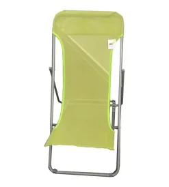 Mobili Da Giardino E Accessori- Sdraio da giardino essenza "beach" in acciaio e textilene verde 45x72x70 cm