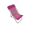 Mobili Da Giardino E Accessori- Sdraio da giardino essenza "beach" in acciaio e textilene viola 45x72x70 cm