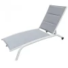 Discount Sdraio reclinabile e impilabile elica garden "itaca" in alluminio bianco 161x62x92,5 cm Mobili Da Giardino E Accessori