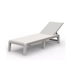 Mobili Da Giardino E Accessori-Keter Sdraio reclinabile e ripiegabile "mallorca" in polipropilene bianco 187,5x58x29 cm