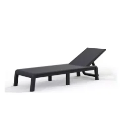 Mobili Da Giardino E Accessori-Keter Sdraio reclinabile e ripiegabile "mallorca" in polipropilene grafite 187,5x58x29 cm