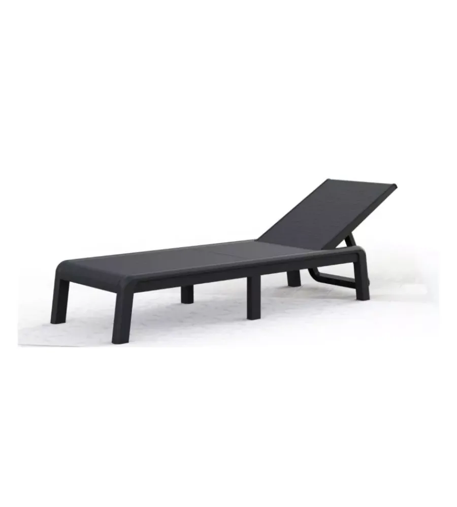 Mobili Da Giardino E Accessori-Keter Sdraio reclinabile e ripiegabile "mallorca" in polipropilene grafite 187,5x58x29 cm